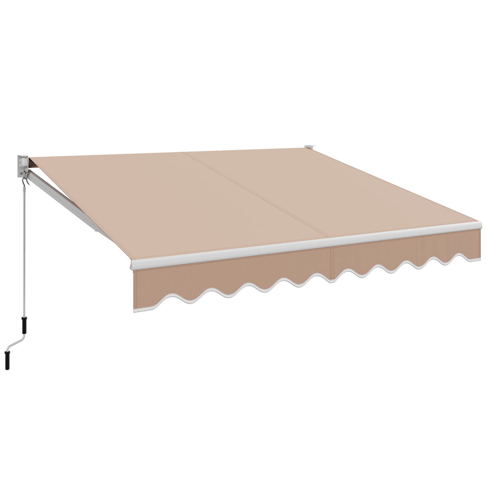 Tangkula Retractable Awning, Aluminum Patio Sun Shade